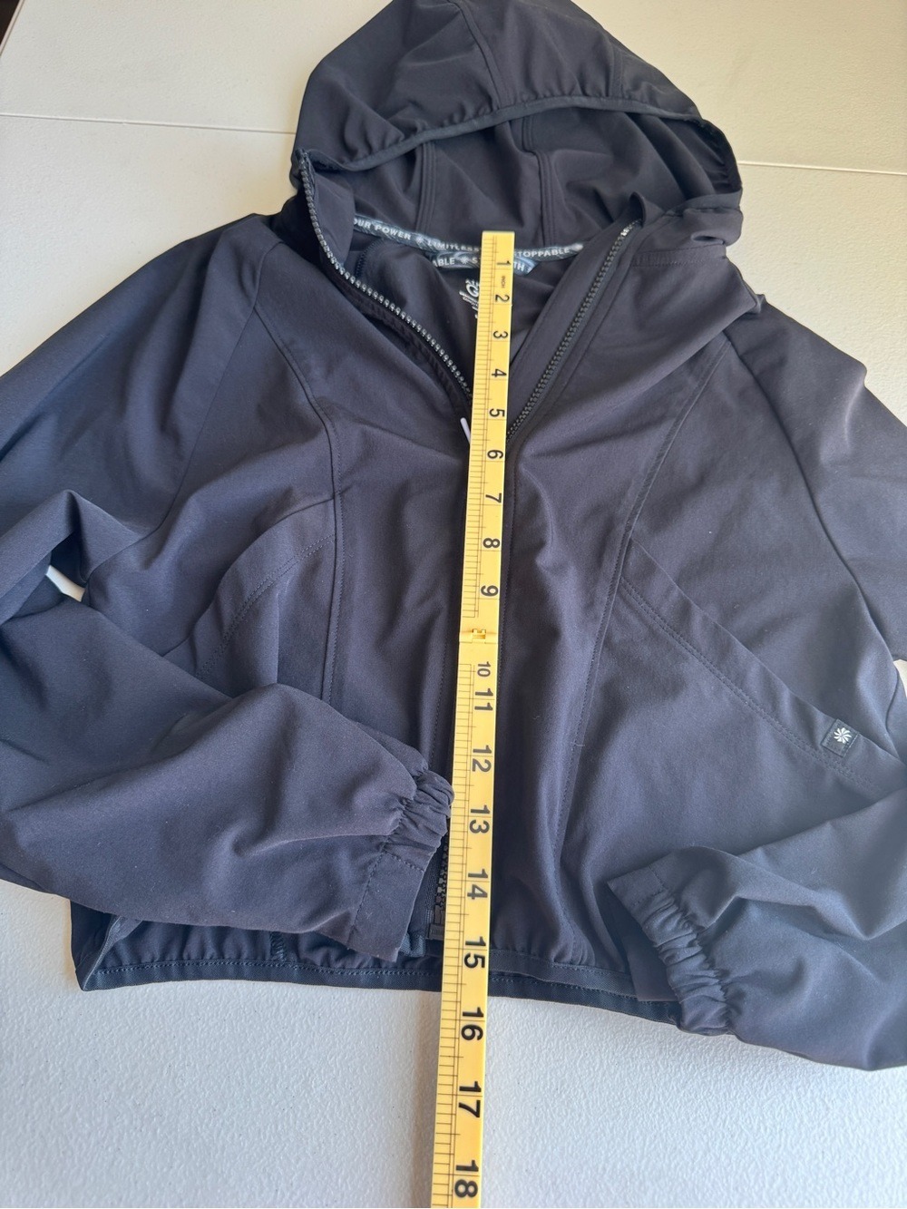 Athleta girl lightweight full zip hooded athletic jacket size 8/10, - Picture 3 of 10